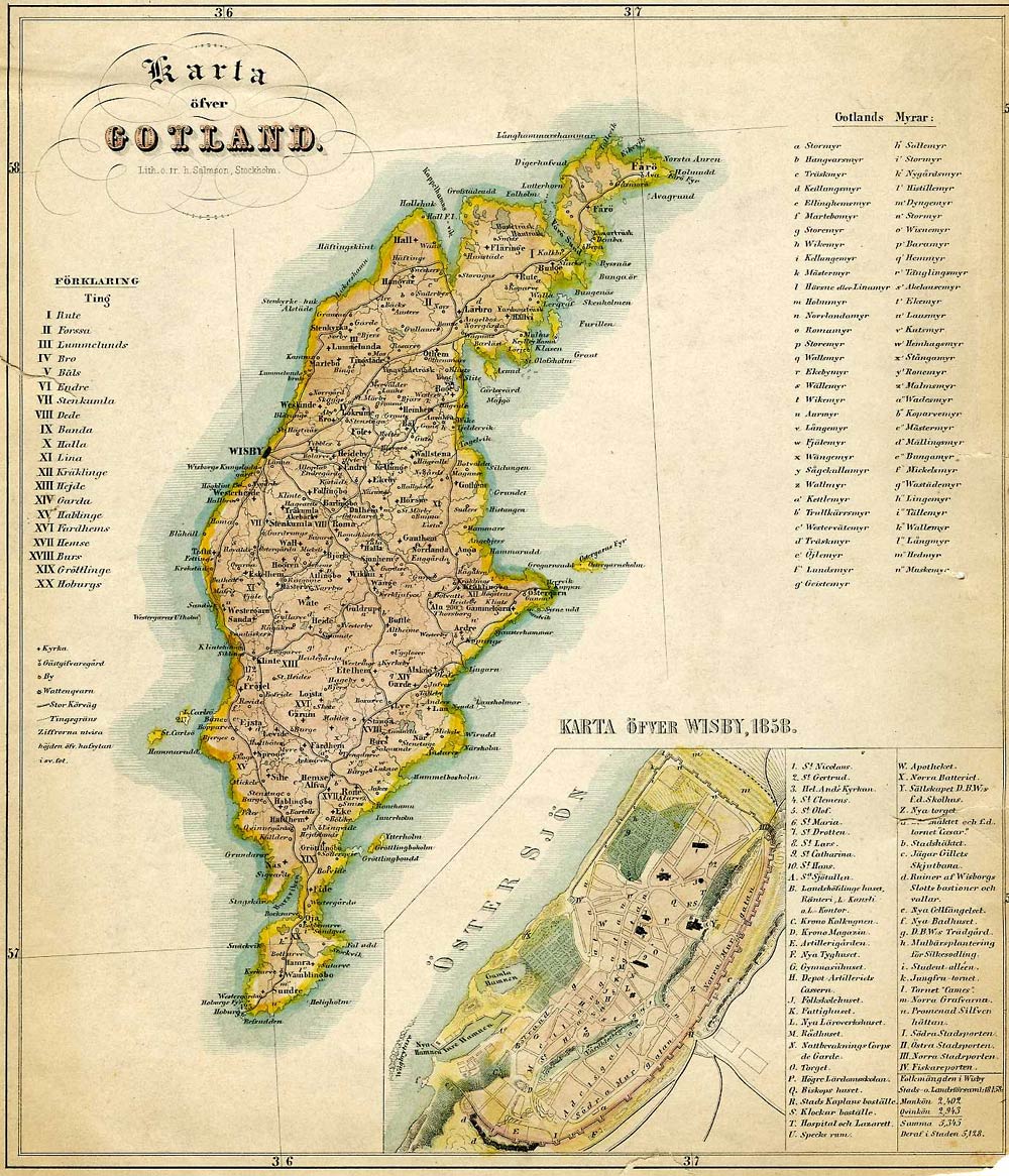 Gotlandica - Historiska kartor
