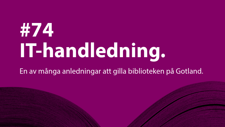 IT-handledning. En av många anledningar att gilla biblioteken på Gotland.